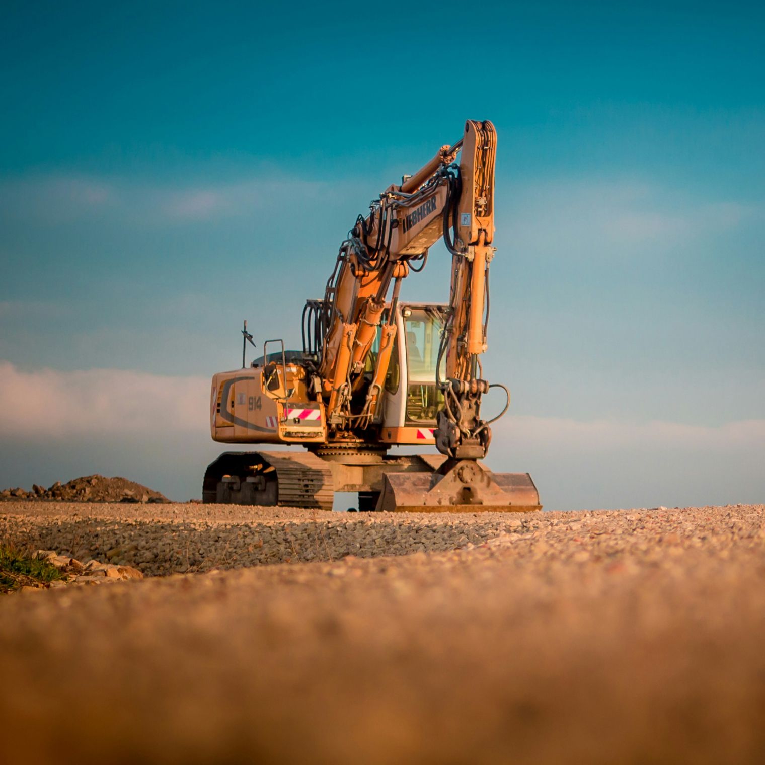 Gelber Bagger